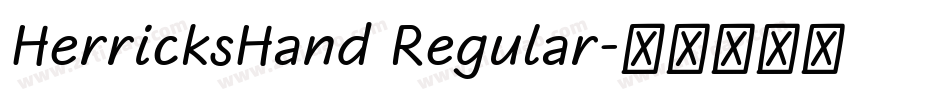 HerricksHand Regular字体转换